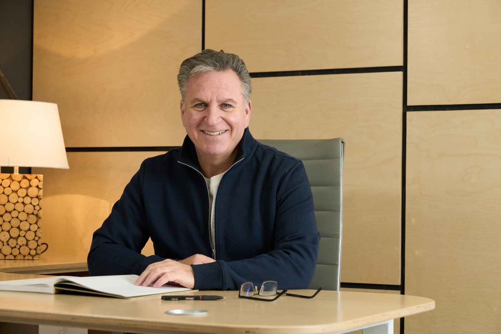 Jon Harris at his desk
